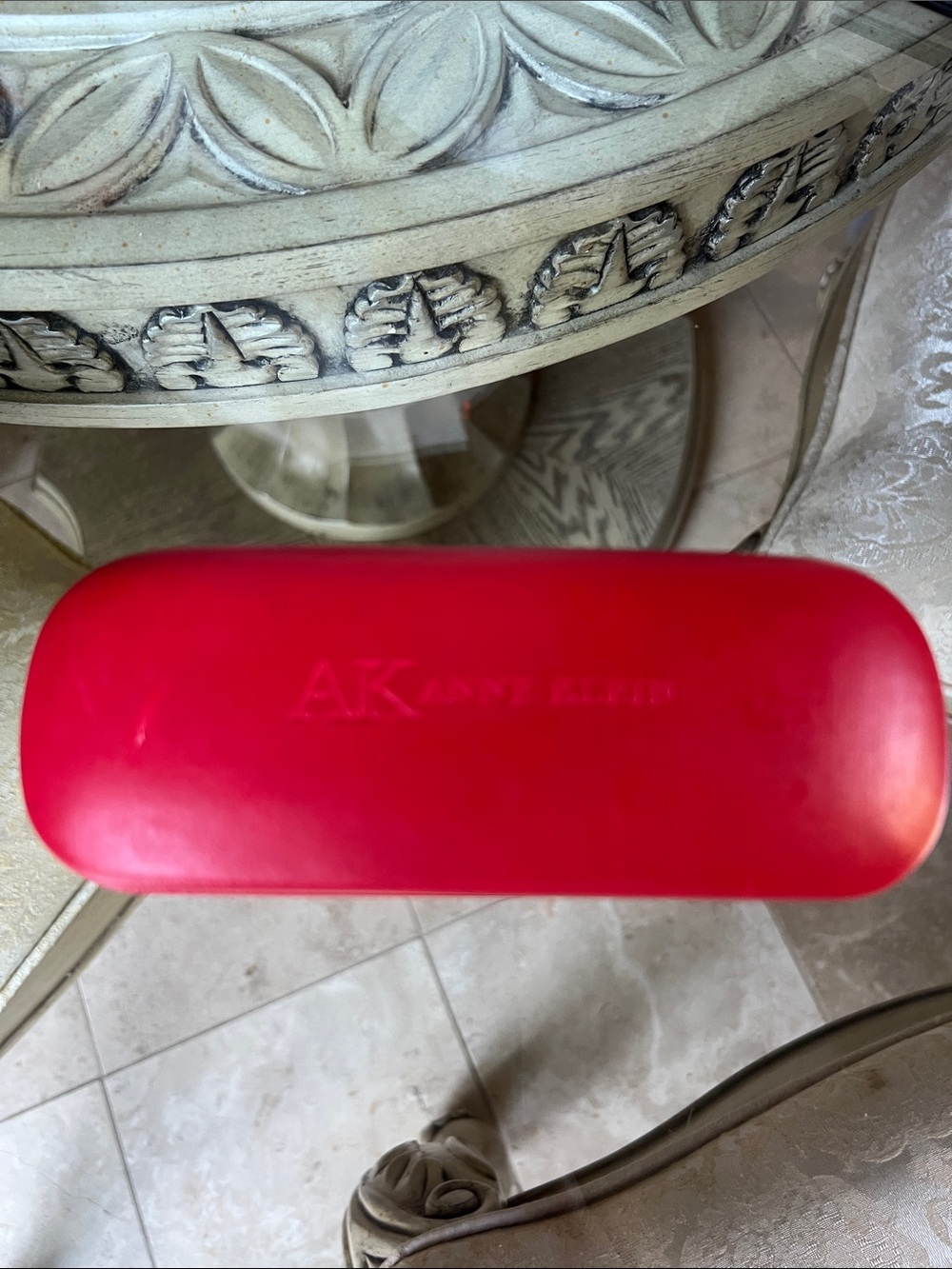 Anne Klein Red Hard Eyewear Case